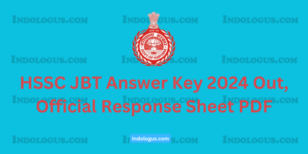 HSSC JBT Answer Key 2024 Out, Official Response Sheet PDF