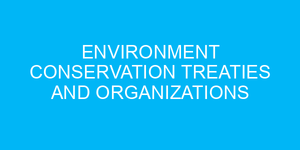 Environment Conservation Treaties and Organizations