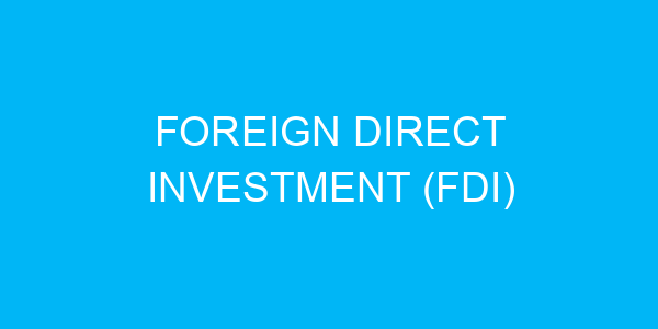 Foreign Direct Investment (FDI)