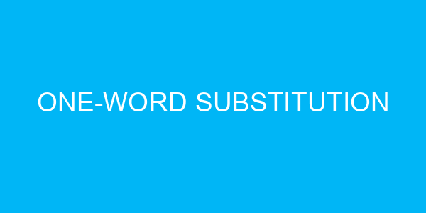 One-word substitution